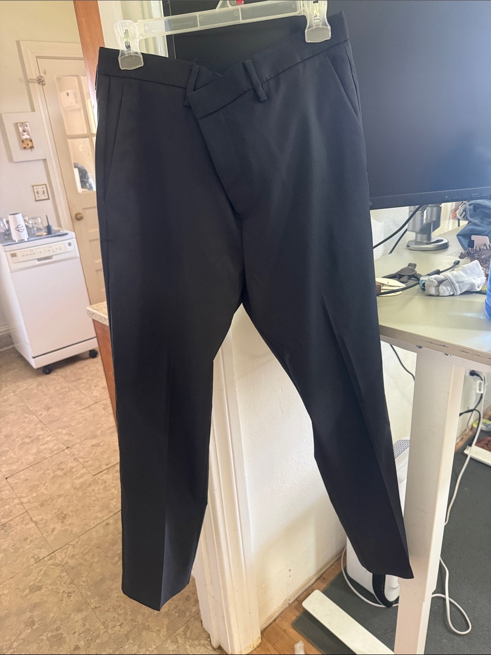 Perry Ellis Black Dress Pants - Tailored Flat Front